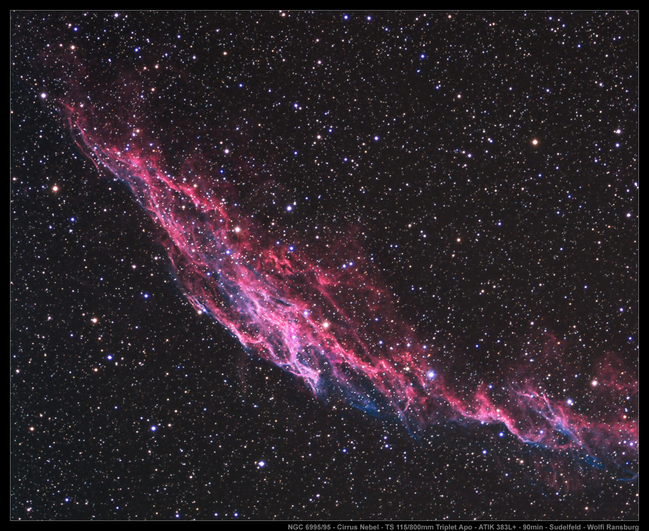 Cirrus Nebel 115mm Apo - Ausschnitt Vergrößerung