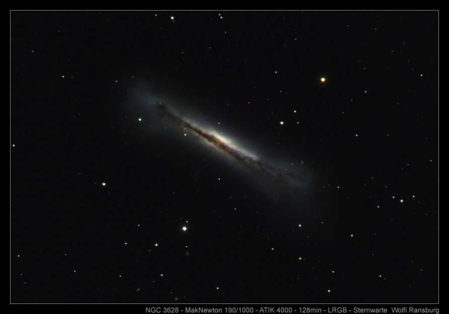 NGC 3628 - MakNewton 190-1000