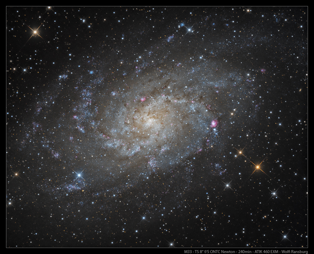 M33 Galaxie - 200mm TS ONTC Newton