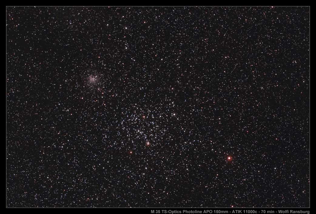 M35 open cluster - TS Photoline Apo 150mm