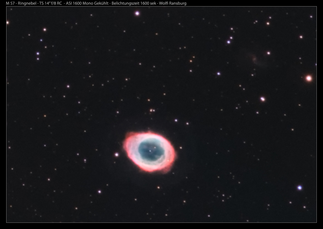 Ringnebel M57 durch TS 14 inch RC Astrograph