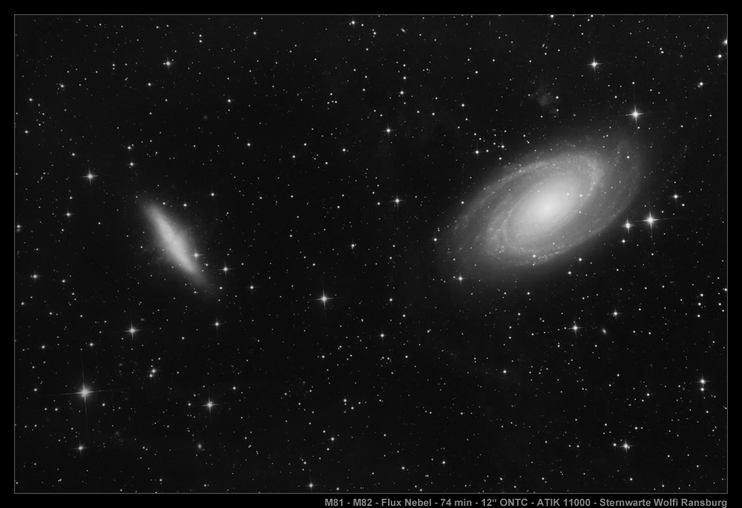 M81 M82 integrated Flux Nebel