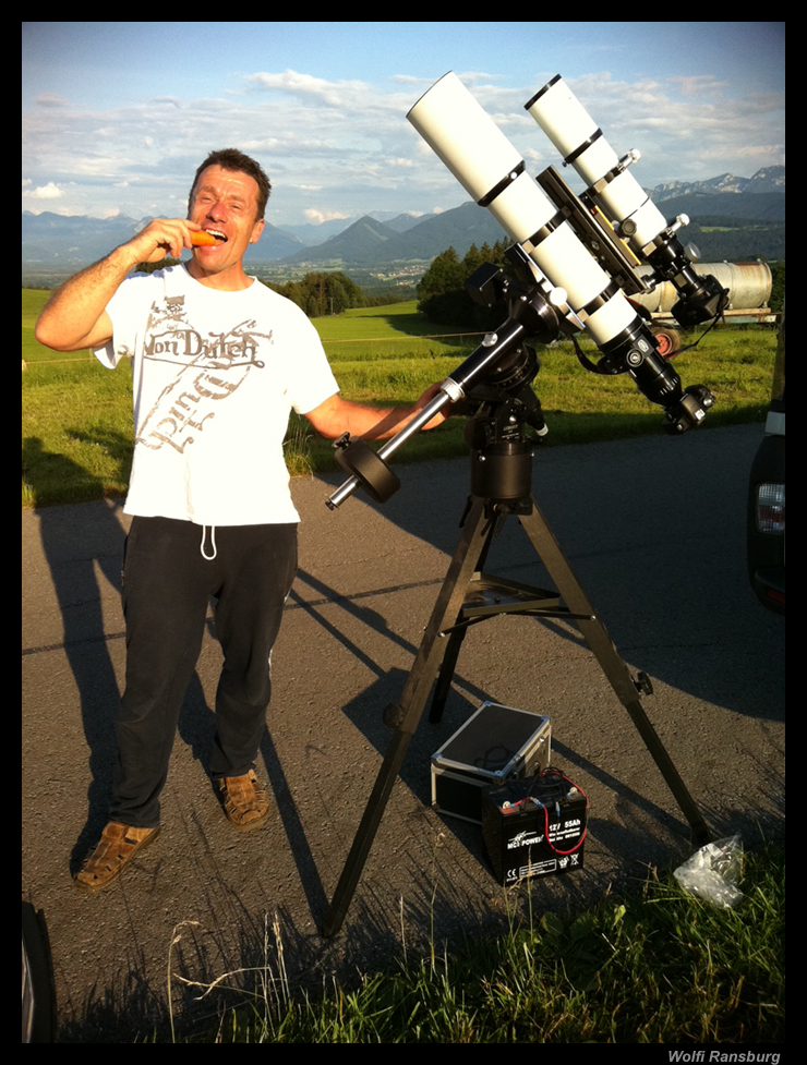 Wolfi Ransburg und sein mobiles Teleskop