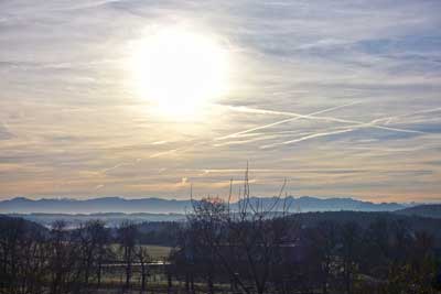 Alpenblick von Moosach