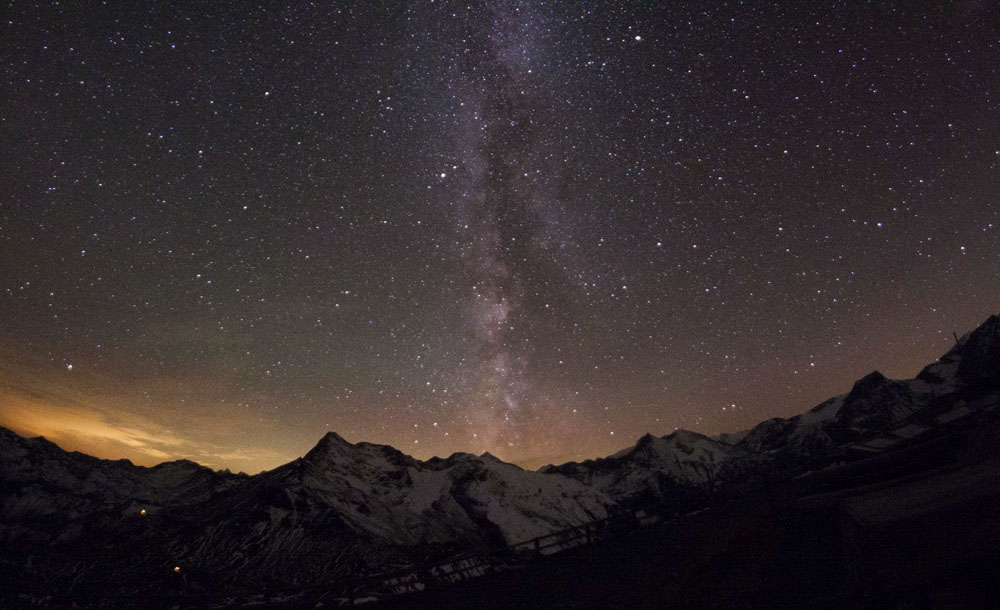 Die Milchstraße über den hohen Tauern