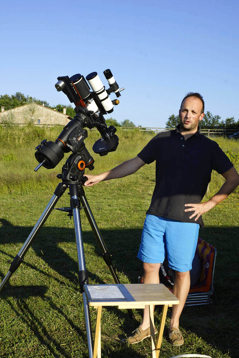 Chris mit seiner Astro-Batterie